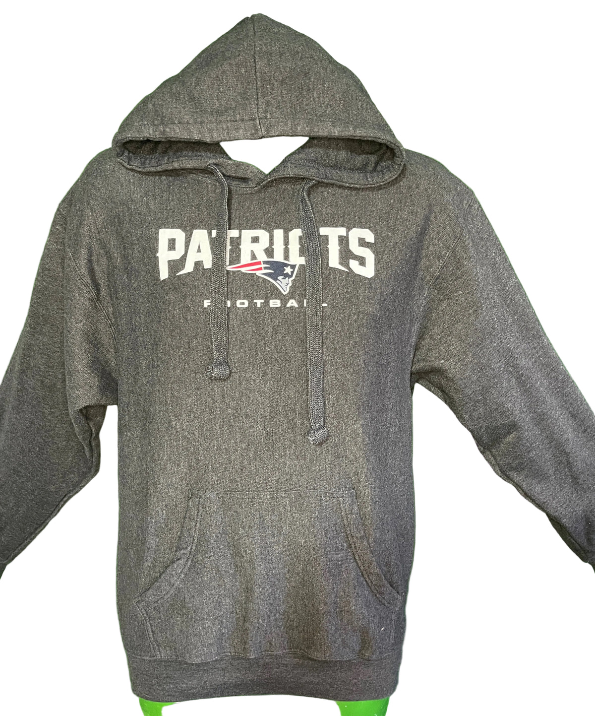 NFL New England Patriots Heathered Grey Sweatshirt Hoodie Men's Medium