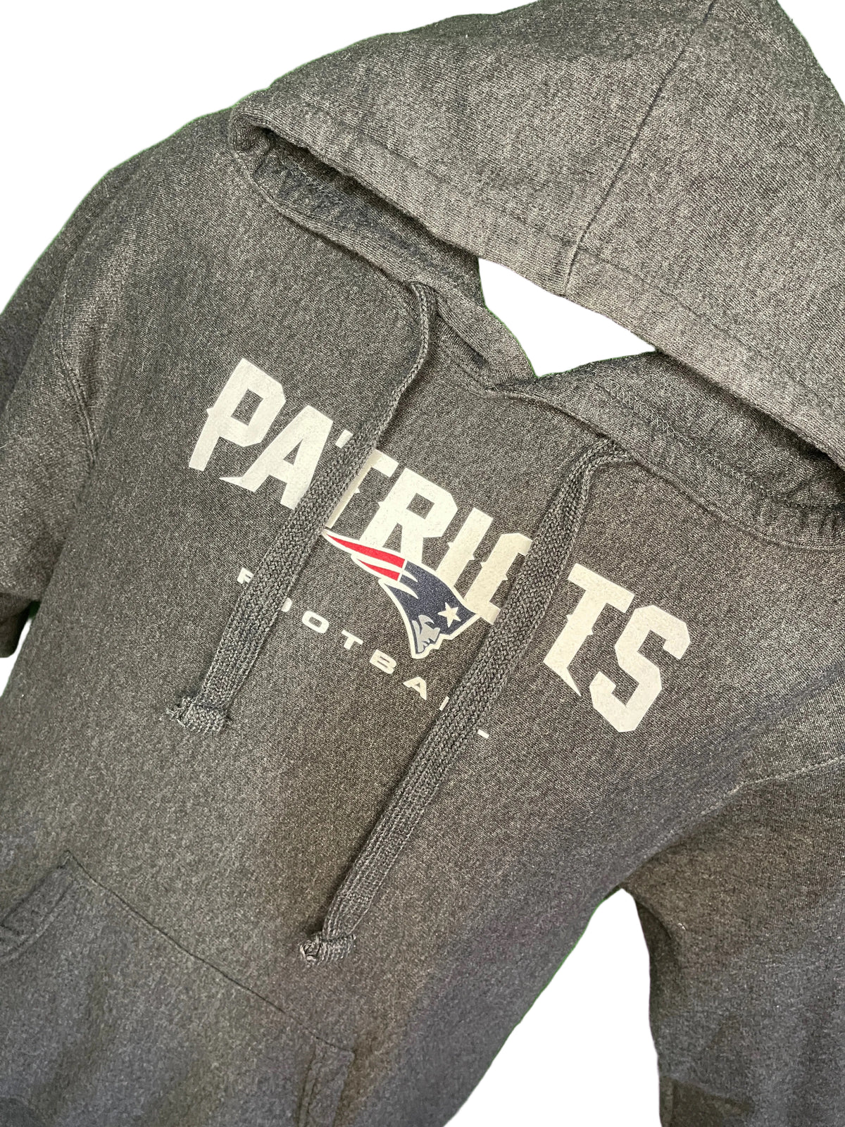 NFL New England Patriots Heathered Grey Sweatshirt Hoodie Men's Medium