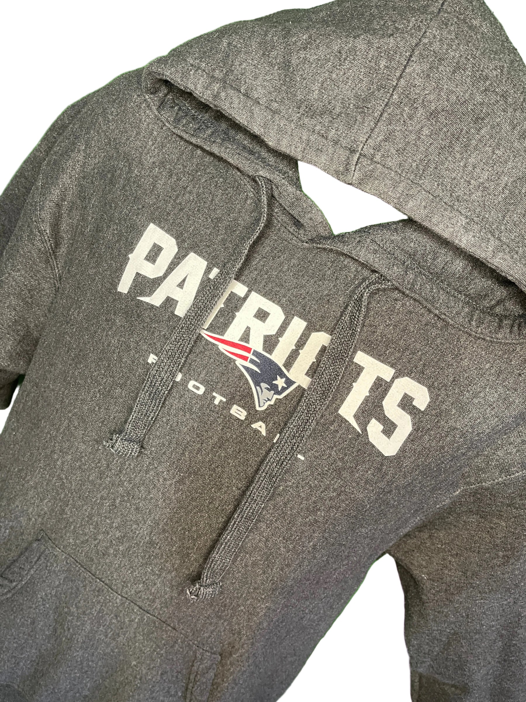 NFL New England Patriots Heathered Grey Sweatshirt Hoodie Men's Medium