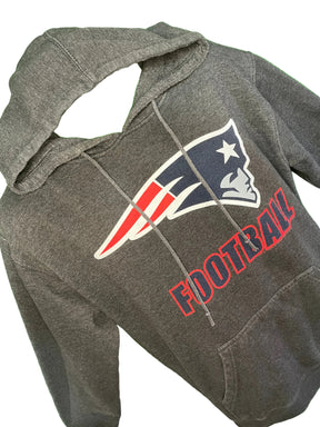 NFL New England Patriots Heathered Grey Sweatshirt Hoodie Men's Large