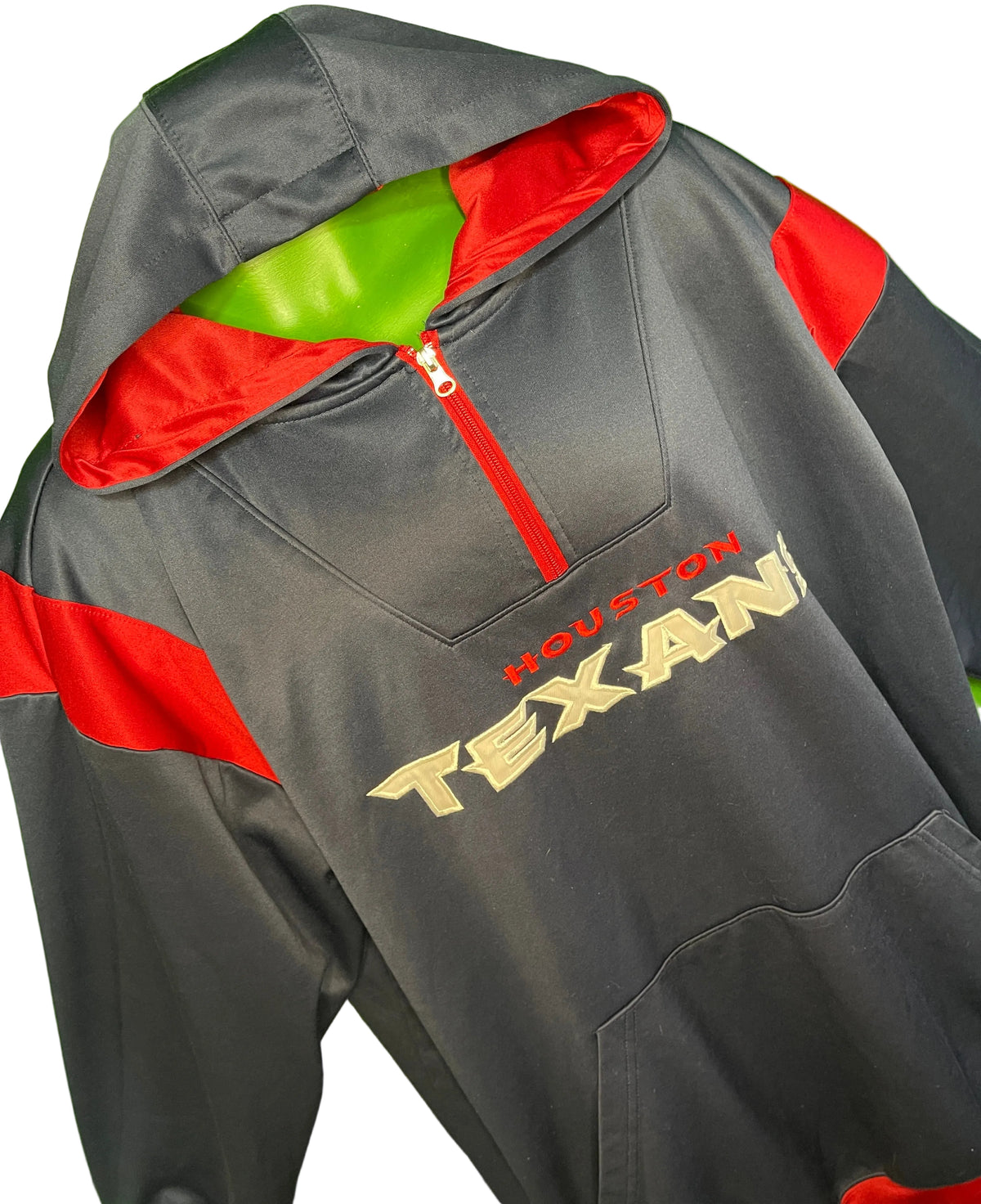 NFL Houston Texans Red, White and Blue 1/4 Zip Hoodie Men's 3X-Large