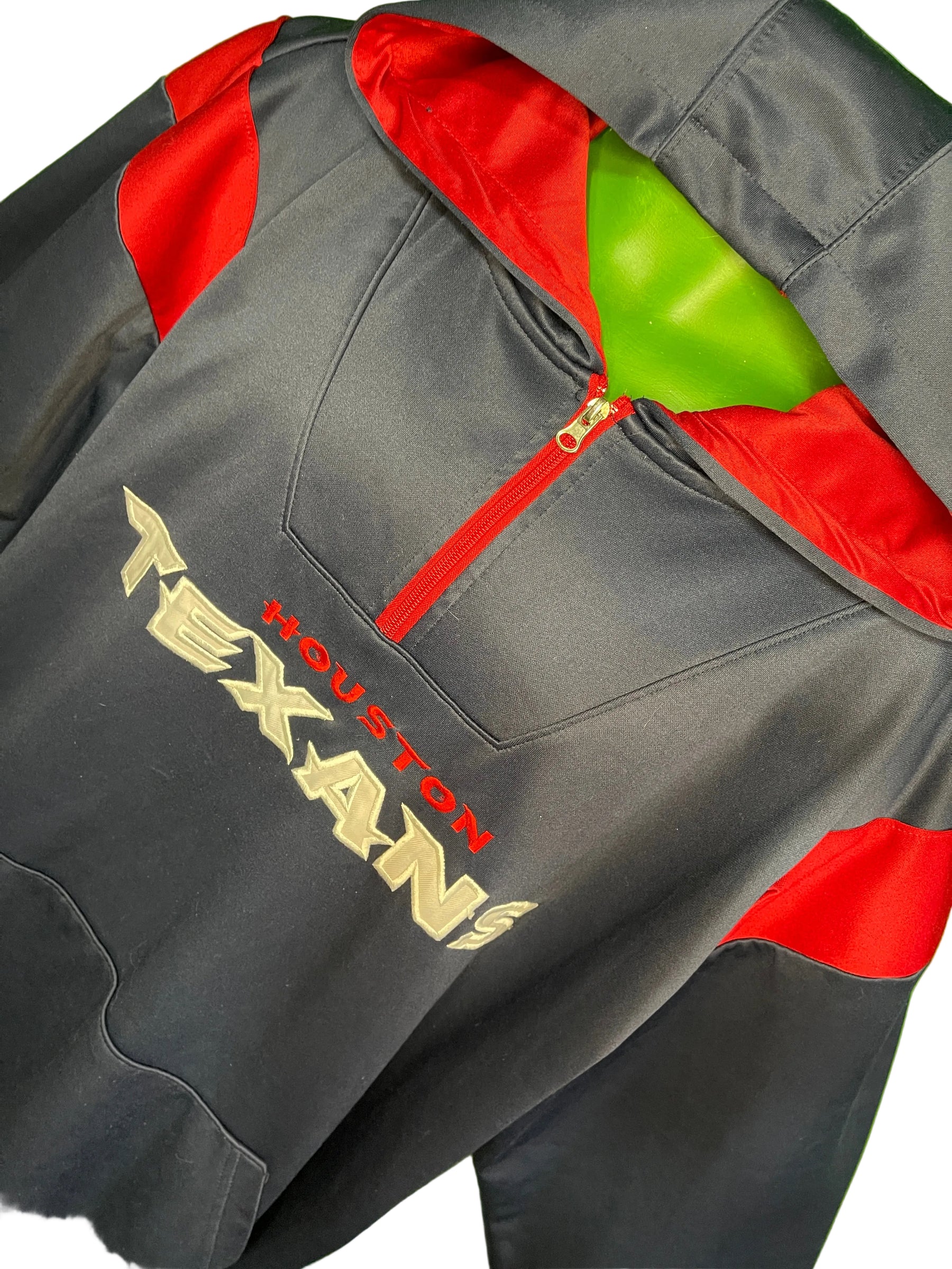 NFL Houston Texans Red, White and Blue 1/4 Zip Hoodie Men's 3X-Large