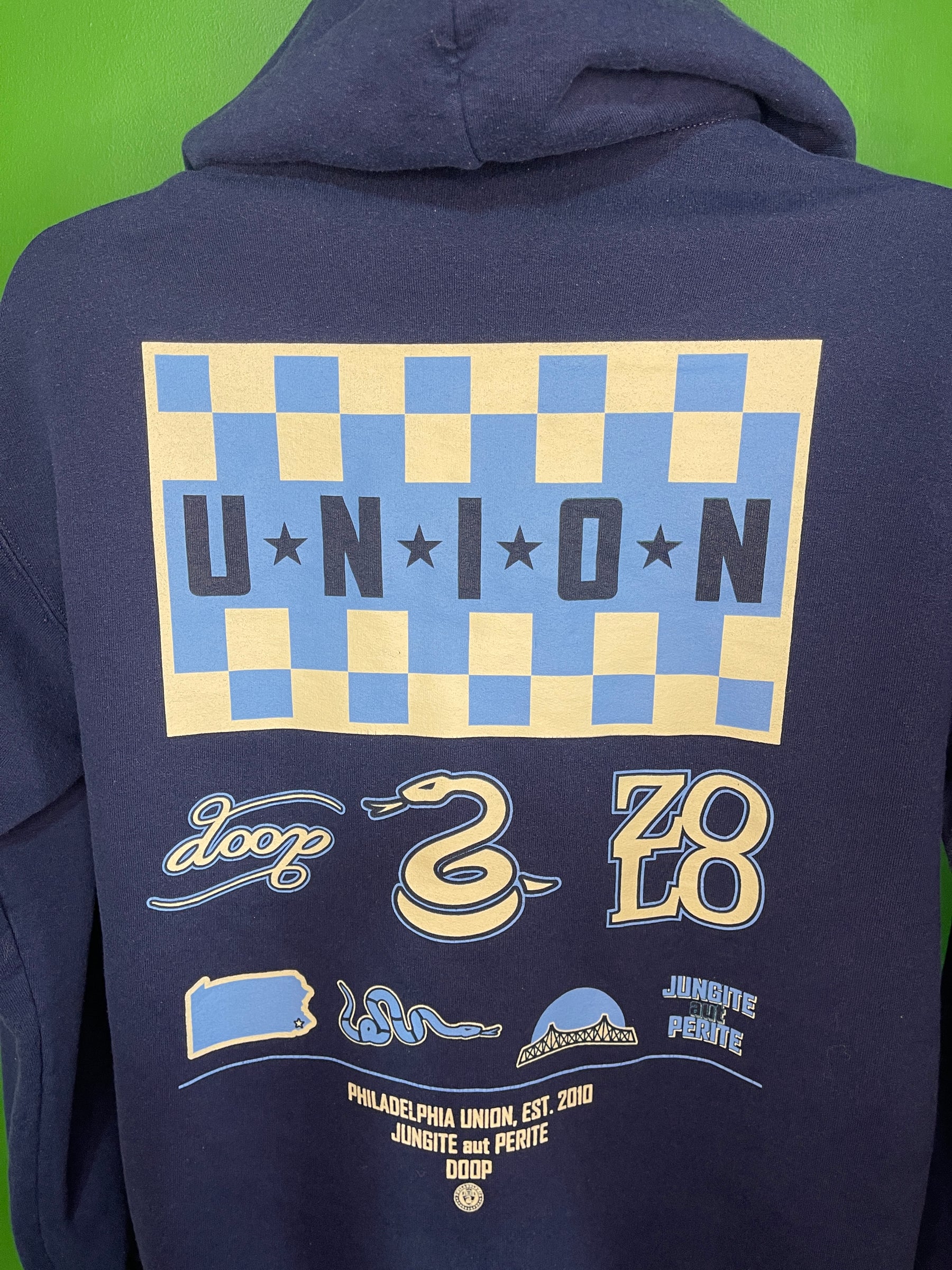 MLS Philadelphia Union Blue Pullover Hoodie Men's Medium