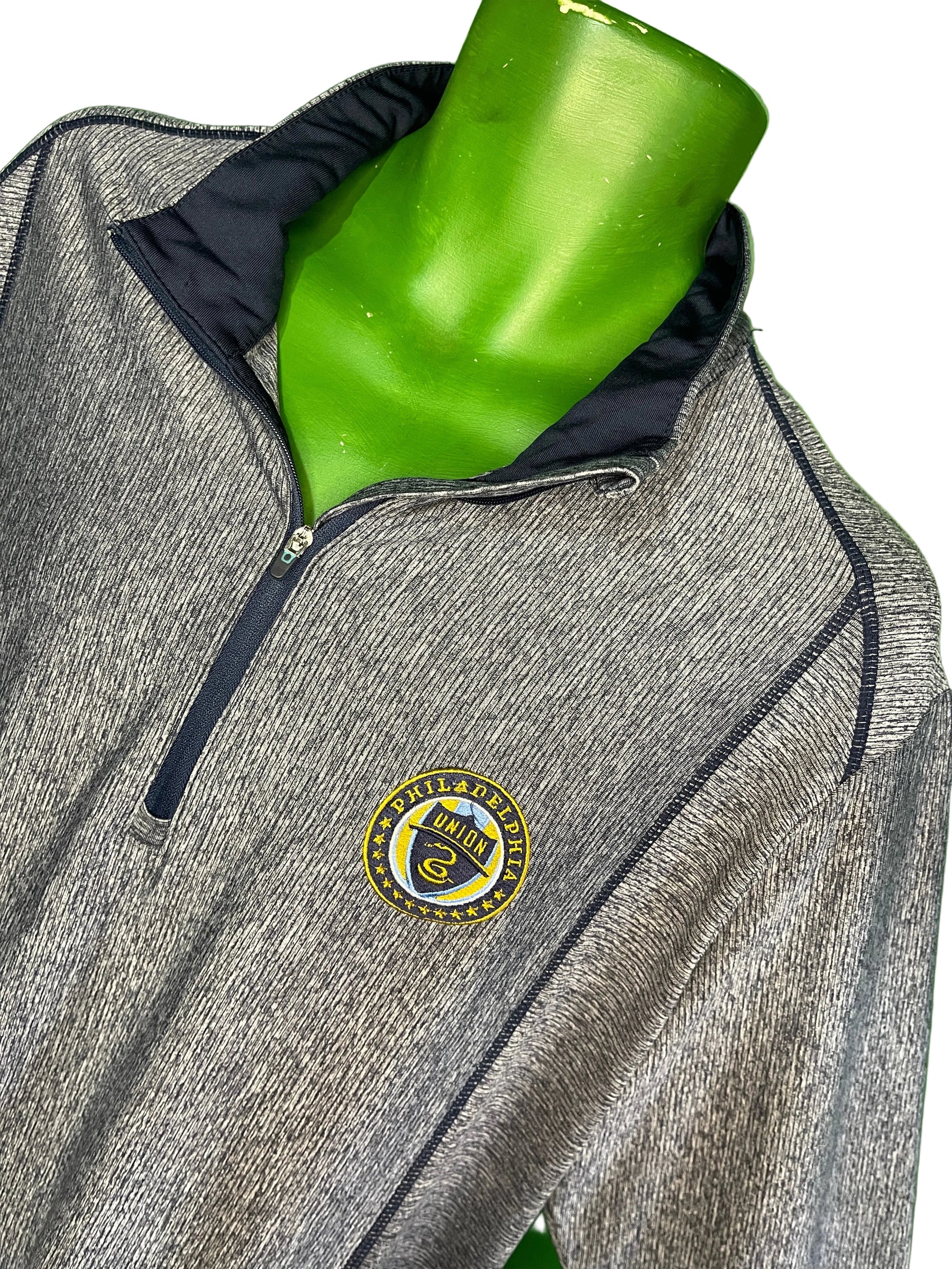 MLS Philadelphia Union Heathered Blue Athletic 1/4 Zip Men's X-Large