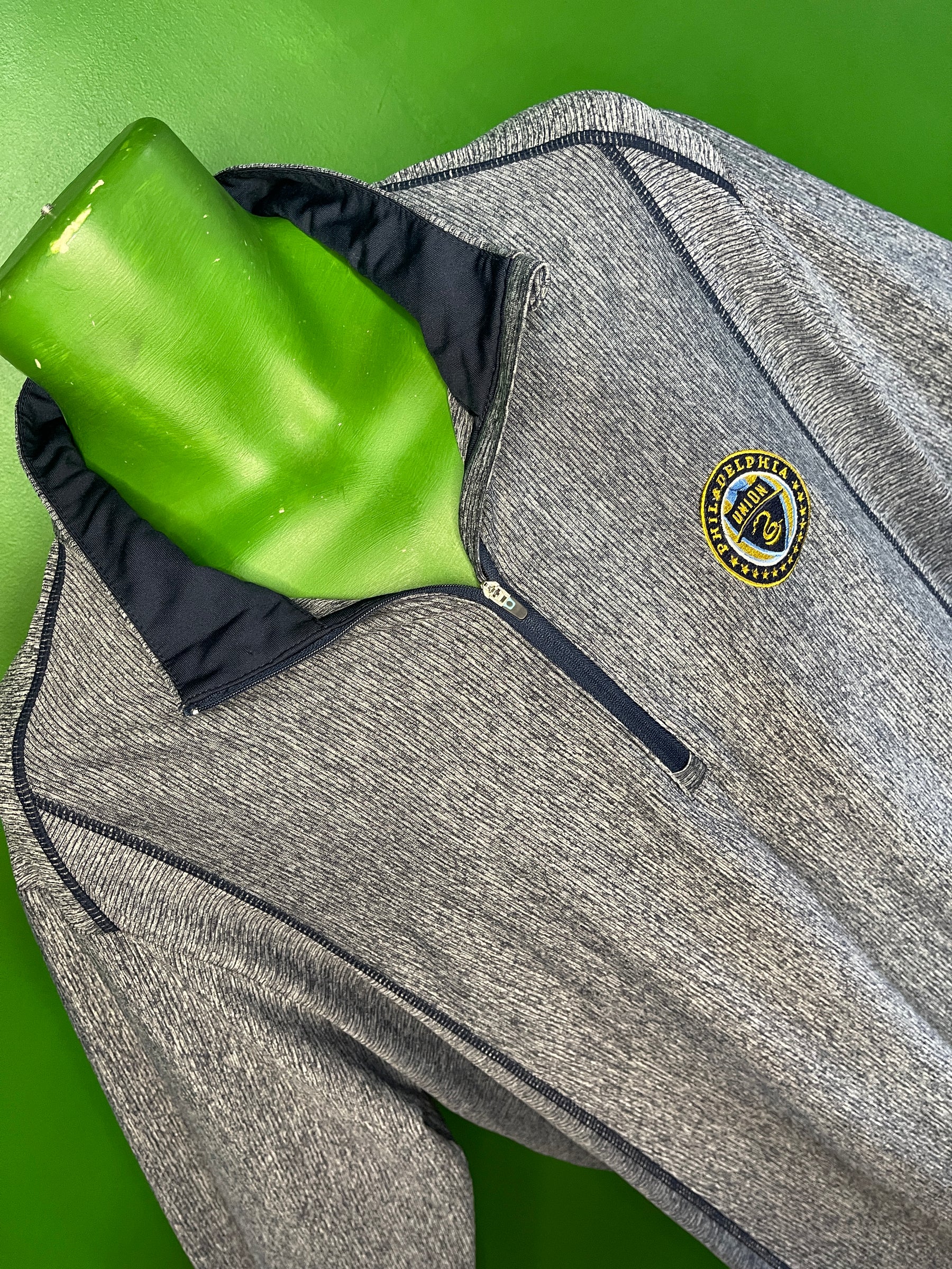 MLS Philadelphia Union Heathered Blue Athletic 1/4 Zip Men's X-Large