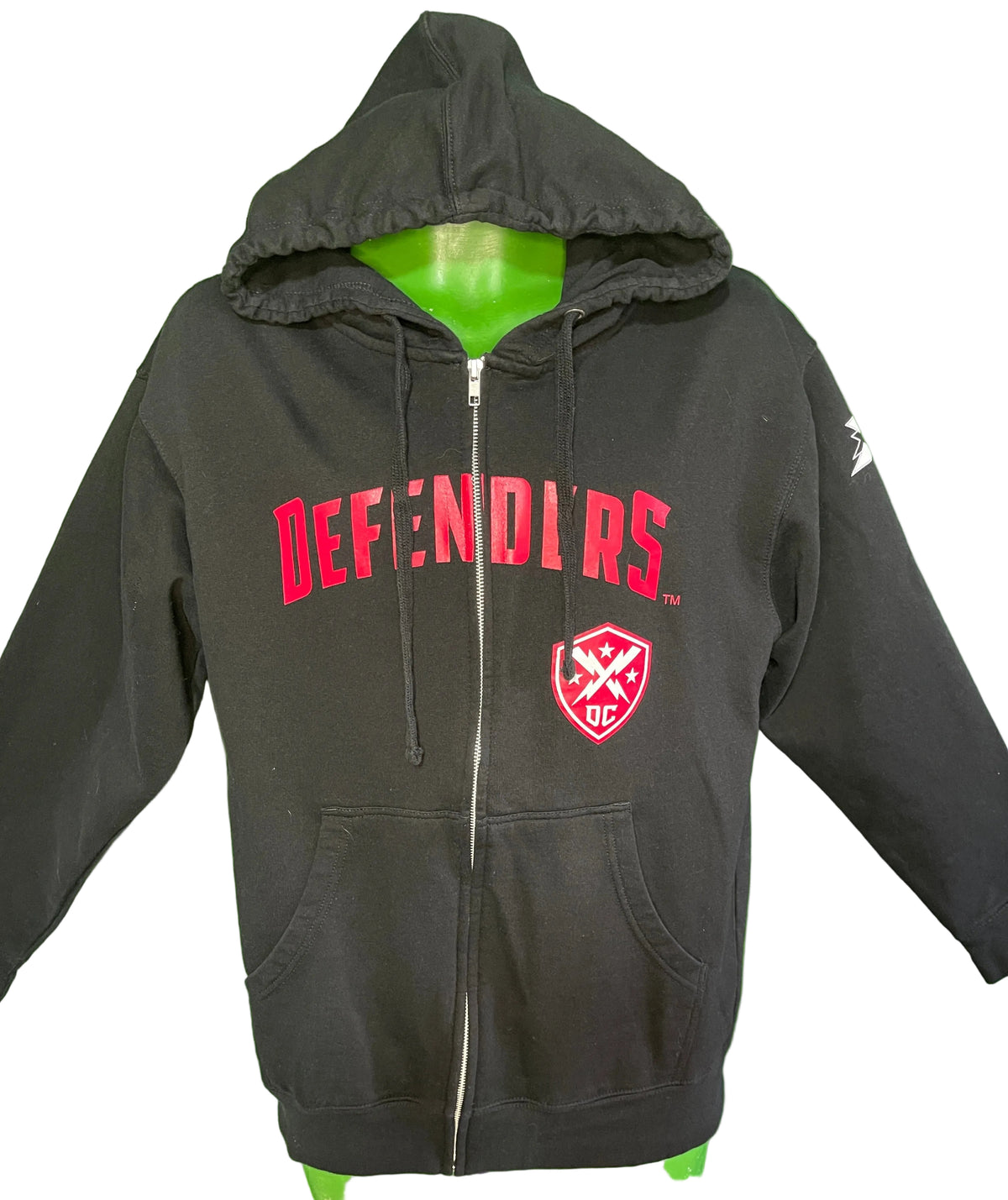 UFL DC Defenders Black Full Zip Hoodie Men's Medium NWOT