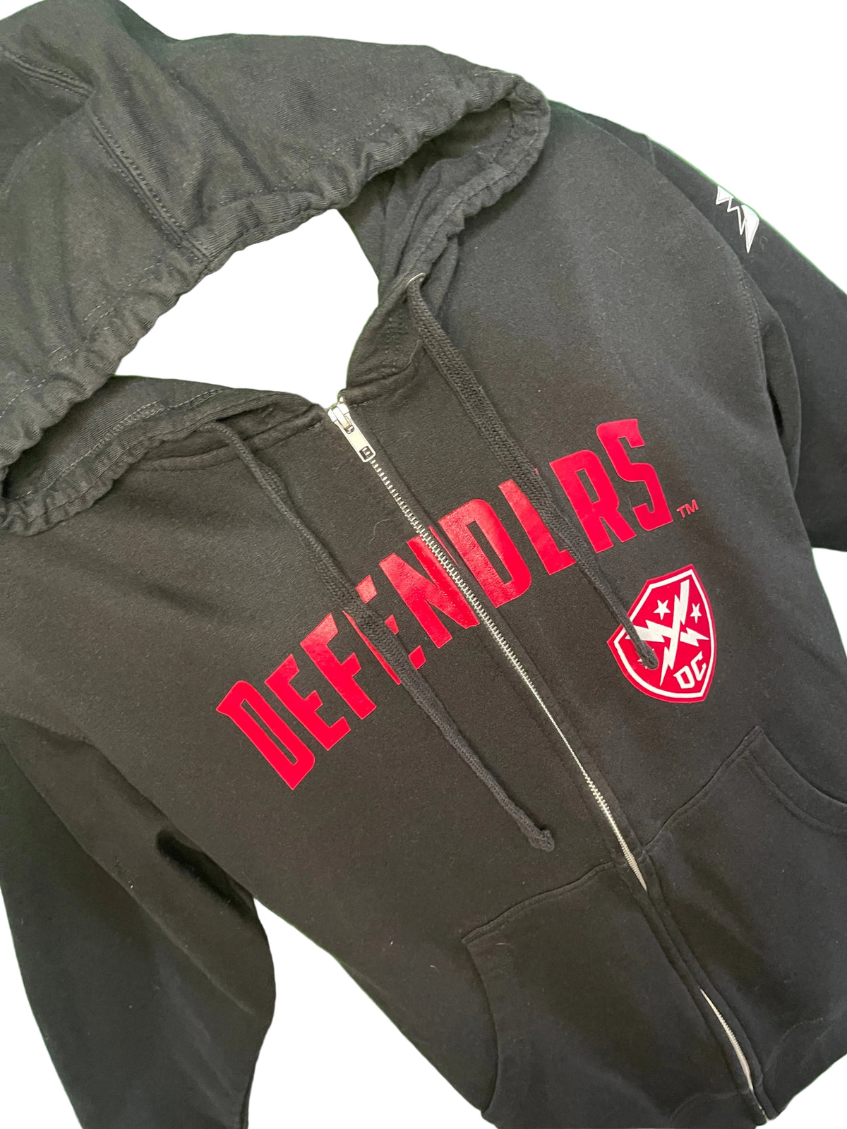 UFL DC Defenders Black Full Zip Hoodie Men's Medium NWOT