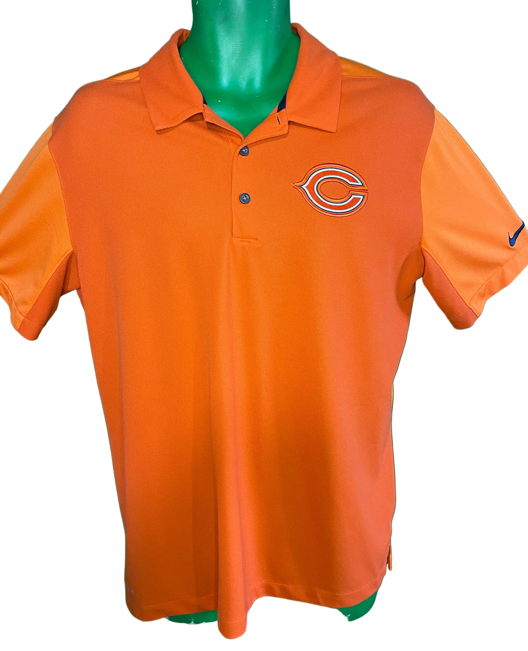 NFL Chicago Bears Dri-Fit Golf Polo Shirt Men's Large