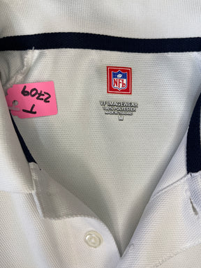 NFL Chicago Bears White Pique Polo Golf Shirt Men's Medium