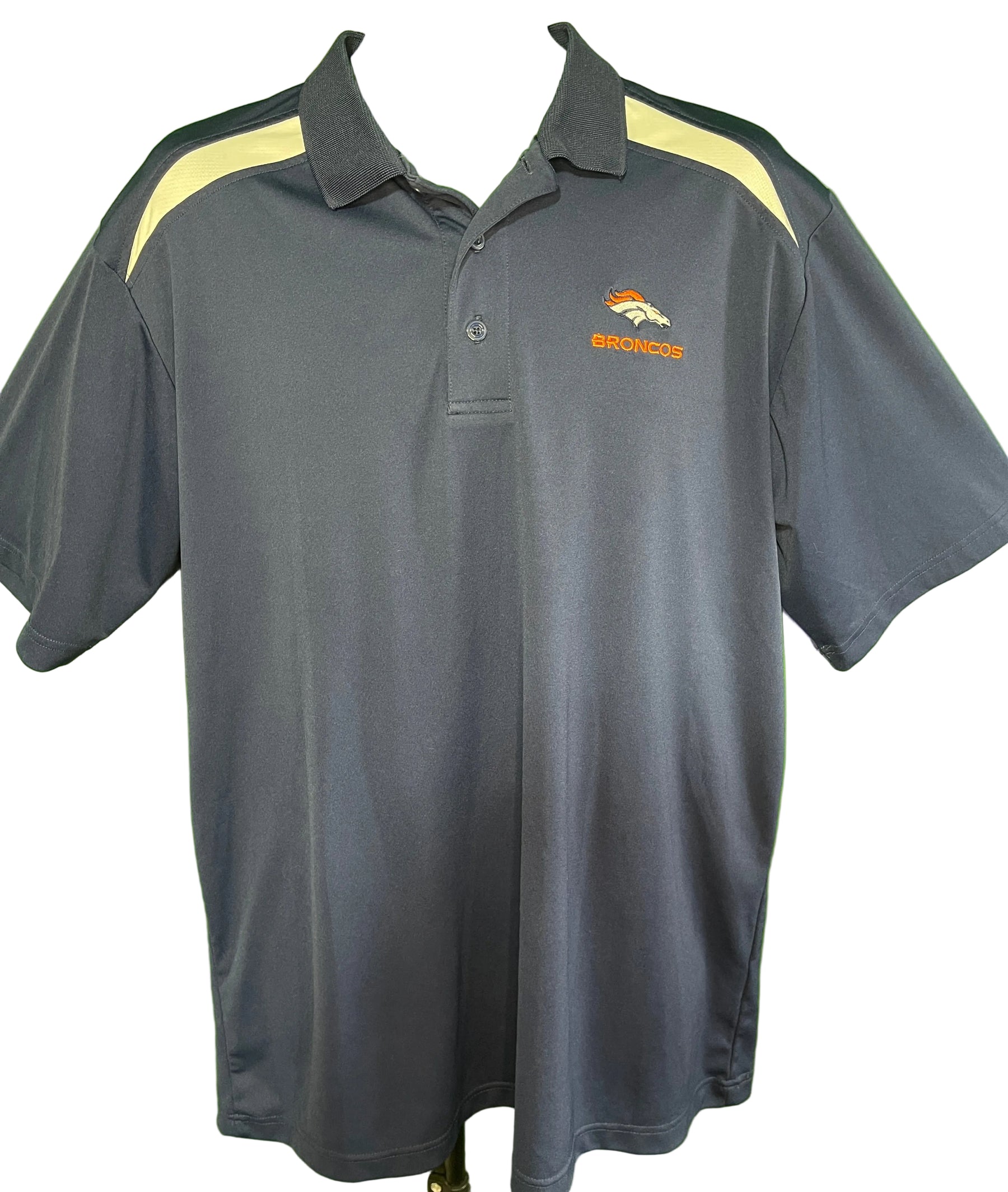 NFL Denver Broncos Collared Golf Polo Shirt Men's Large