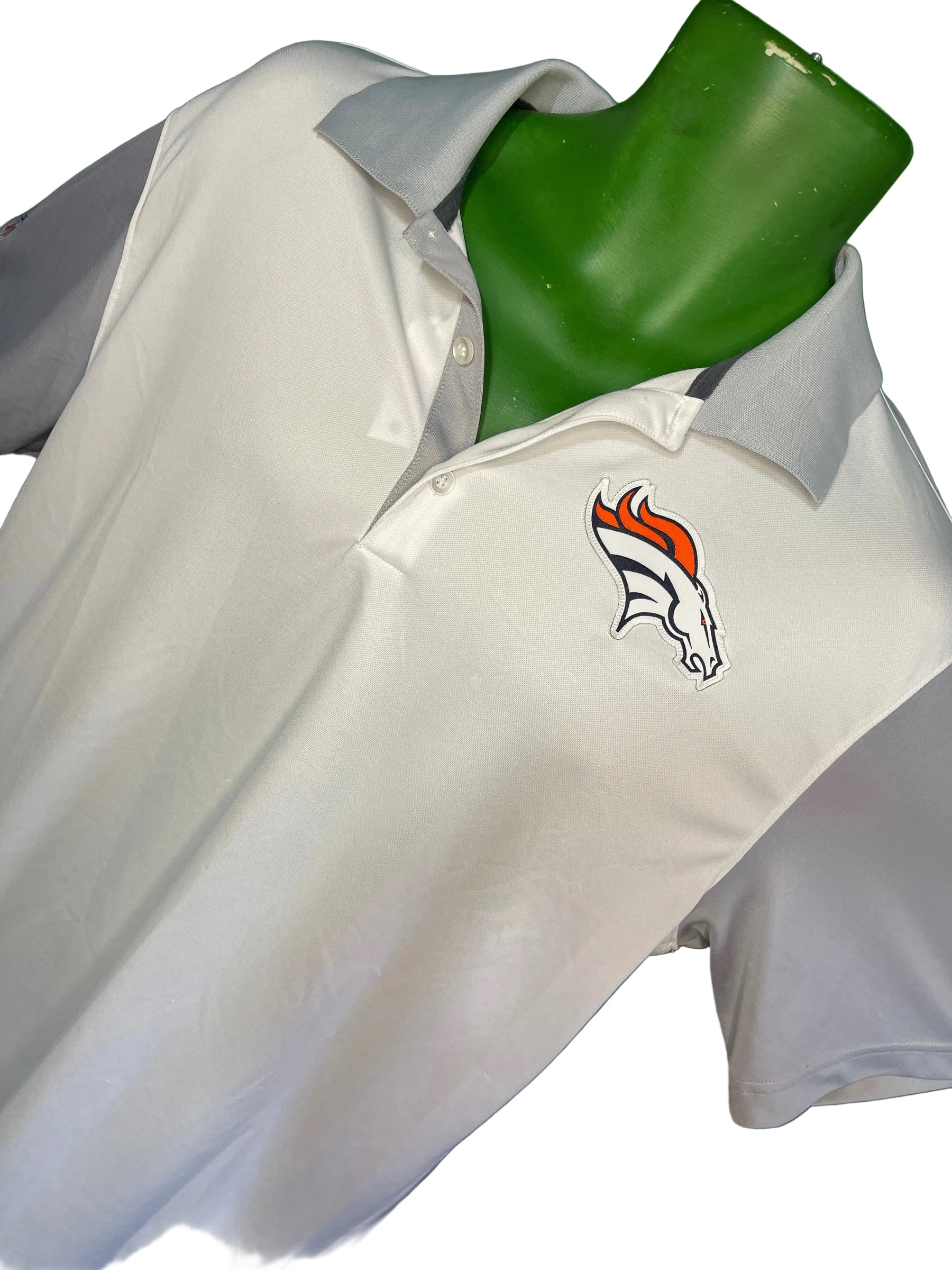 NFL Denver Broncos Collared Golf Polo Shirt Men's Large