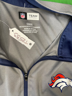 NFL Denver Broncos Grey 1/4 Zip Wicking Shirt Men's Medium