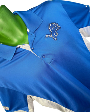 NFL Detroit Lions Dri-Fit Polo / Golf Shirt Colour Blocked Men's Large