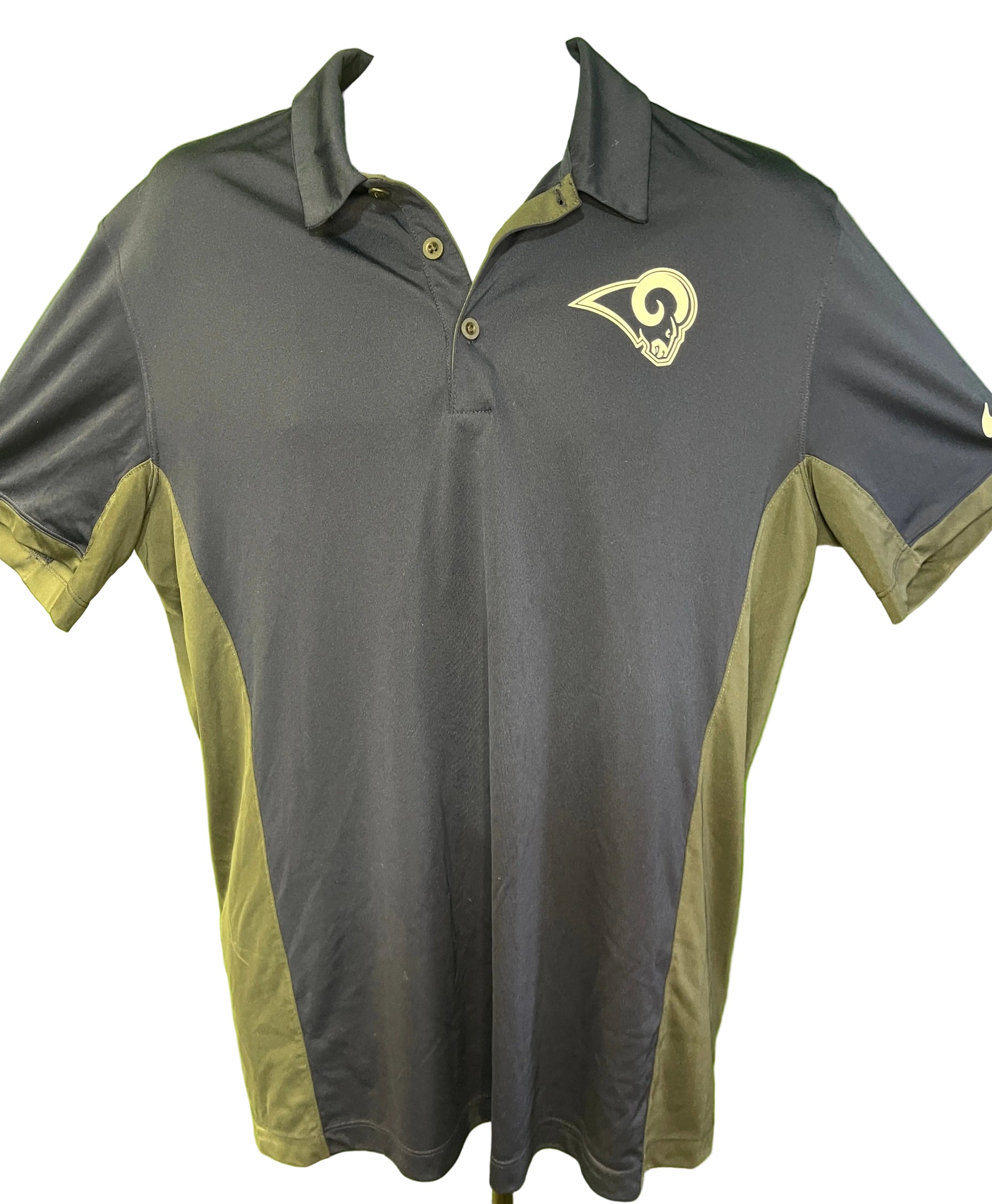 NFL Los Angeles Rams Dri-Fit Golf Polo Shirt Men's Large