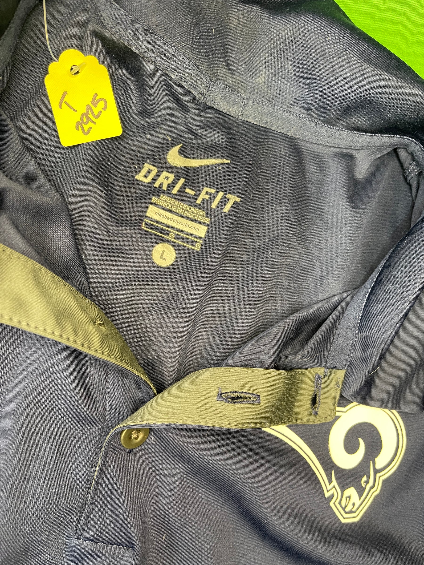 NFL Los Angeles Rams Dri-Fit Golf Polo Shirt Men's Large