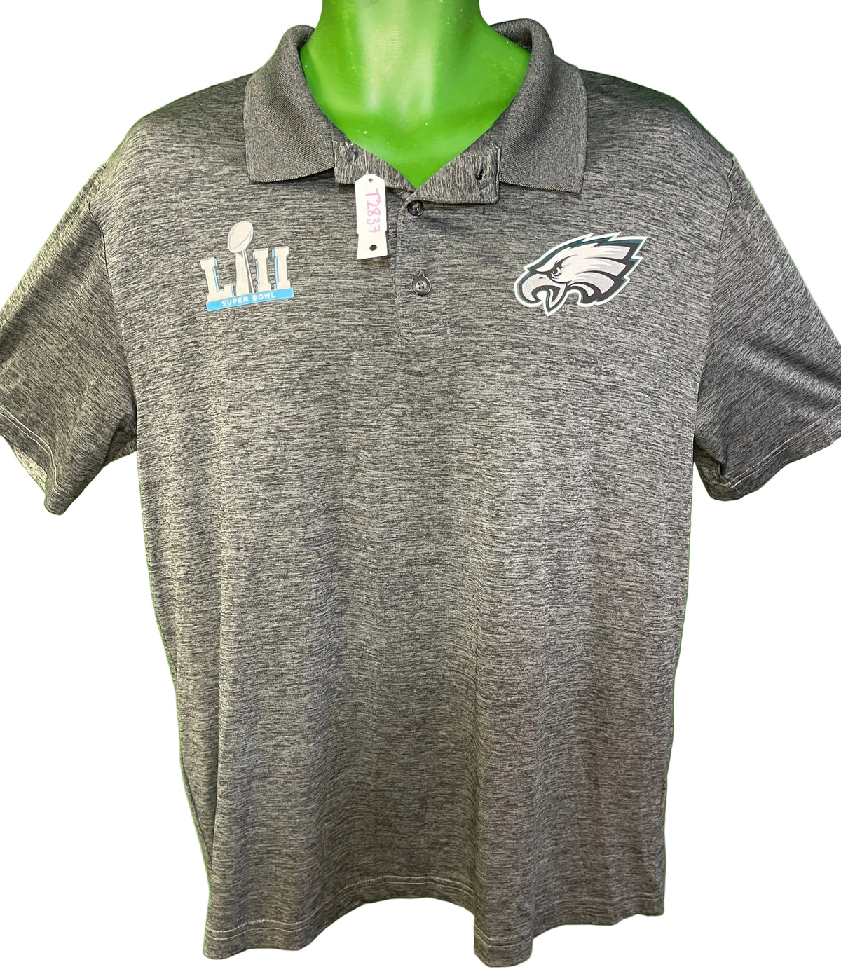 NFL Philadelphia Eagles Fanatics Collared Super Bowl LII Polo Shirt Men's Large