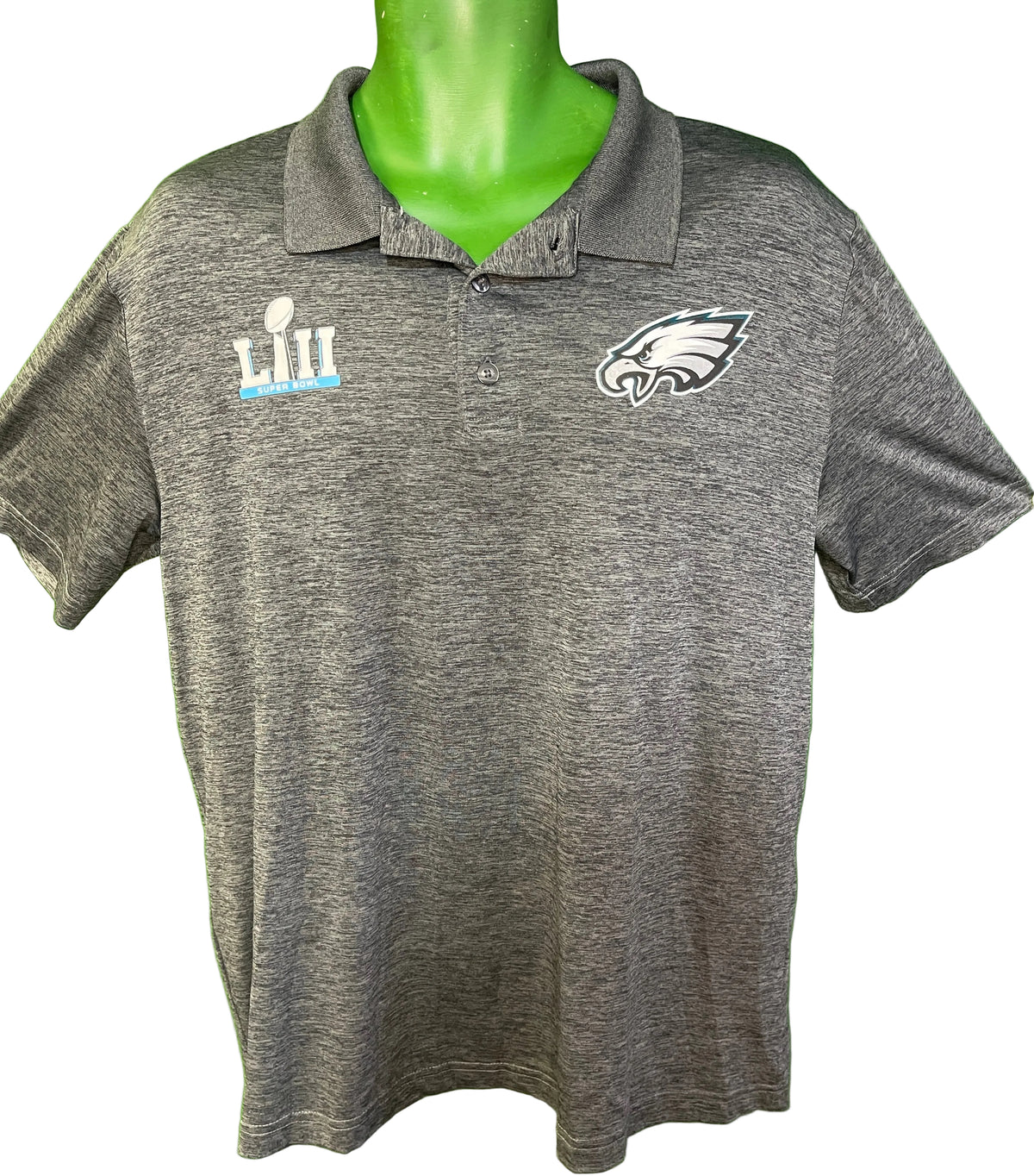 NFL Philadelphia Eagles Fanatics Collared Super Bowl LII Polo Shirt Men's Large