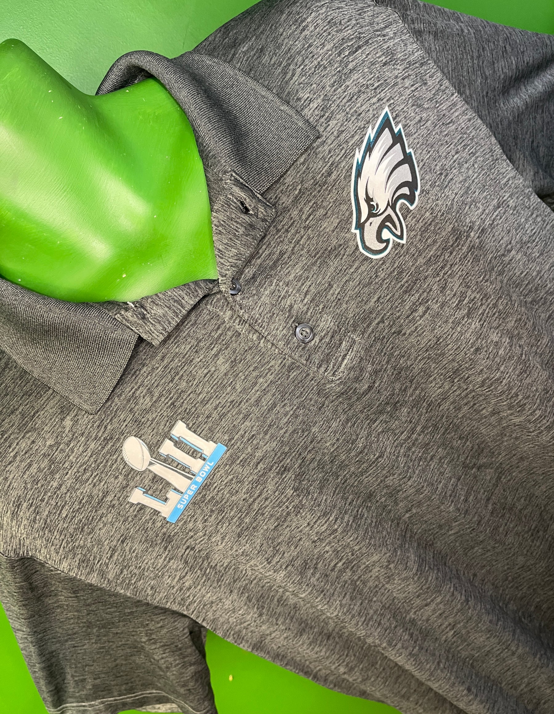 NFL Philadelphia Eagles Fanatics Collared Super Bowl LII Polo Shirt Men's Large