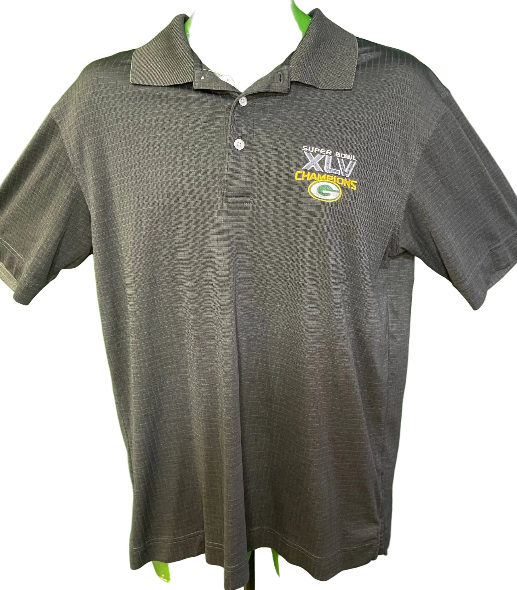 NFL Green Bay Packers Collared Super Bowl XLV Champions Golf Polo Men's Medium