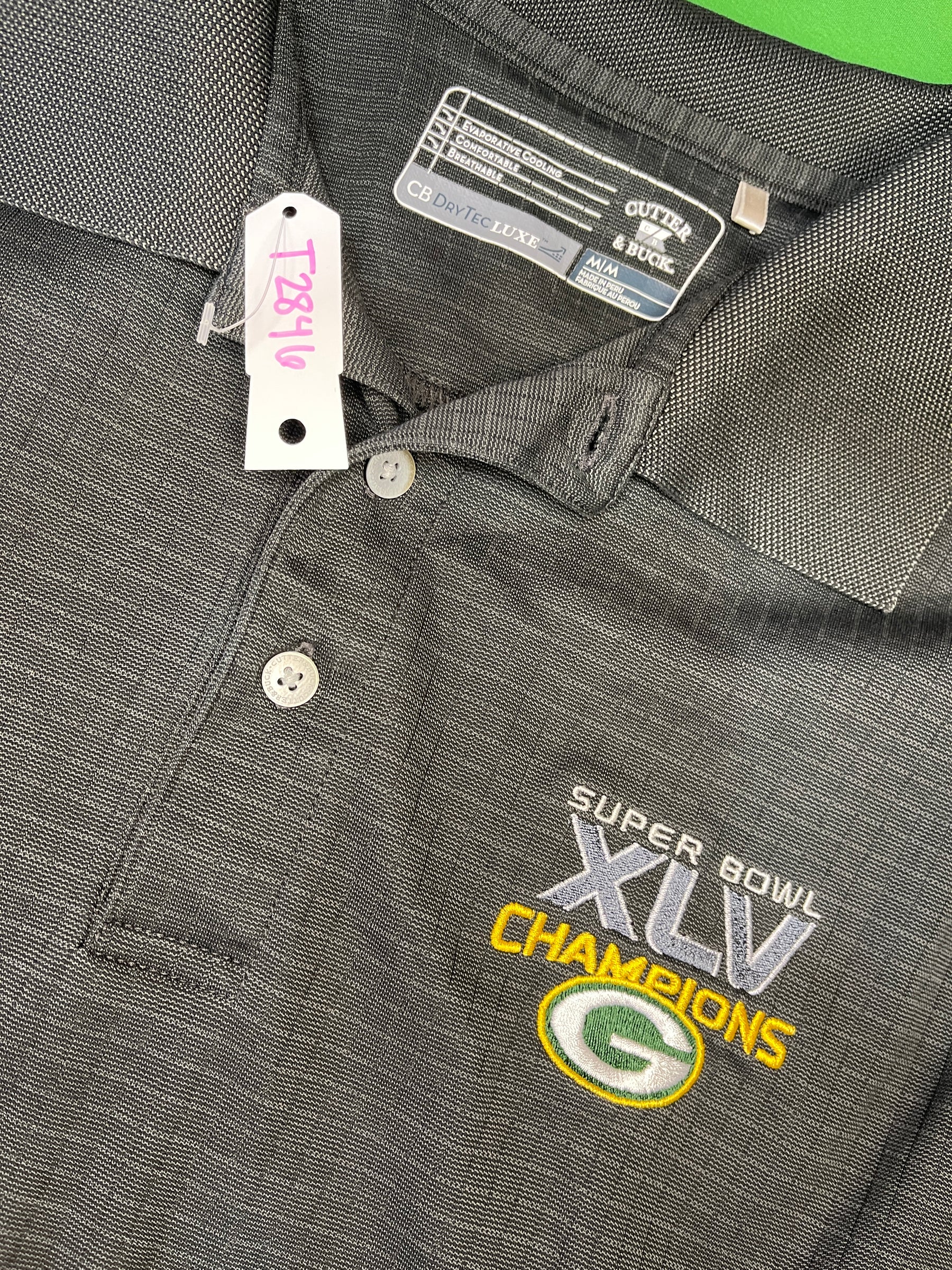 NFL Green Bay Packers Collared Super Bowl XLV Champions Golf Polo Men's Medium