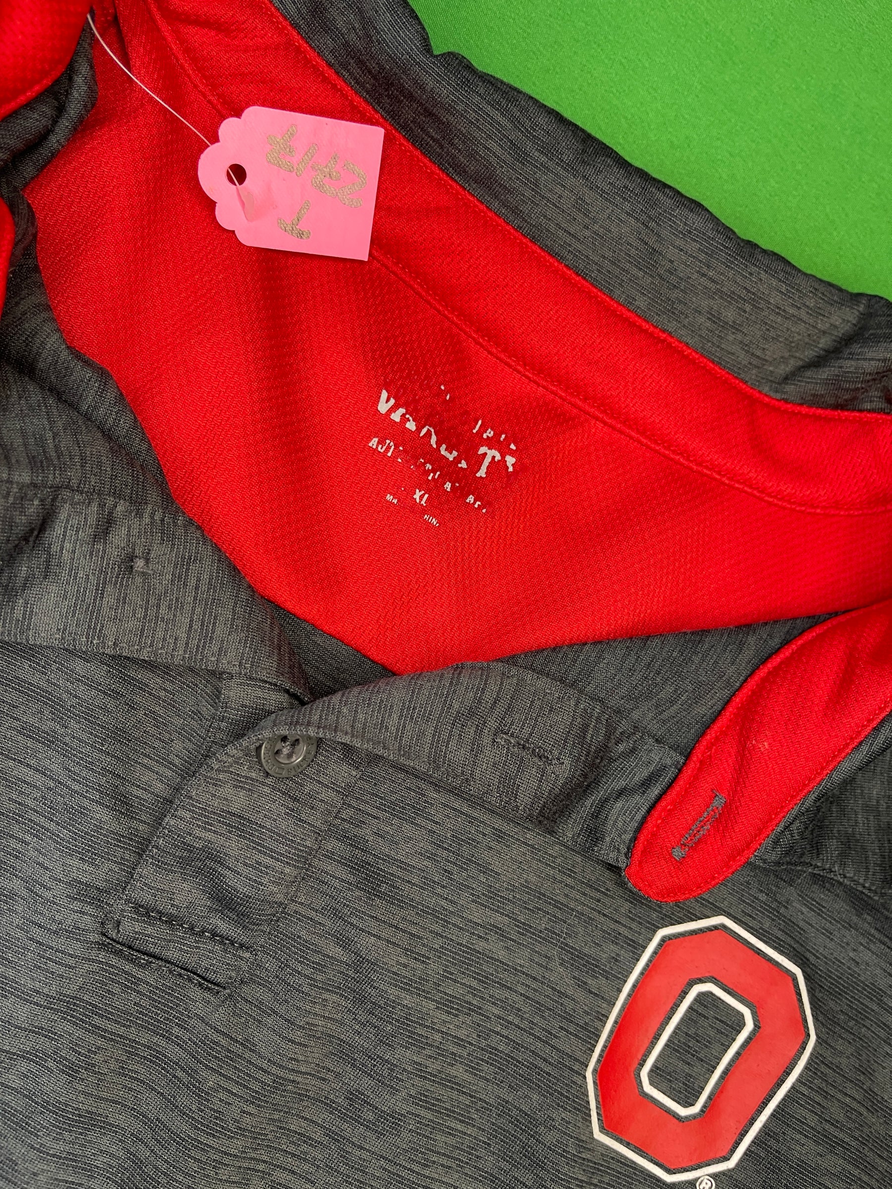 NCAA Ohio State Buckeyes Colour Blocked Polo Golf Shirt Men's X-Large