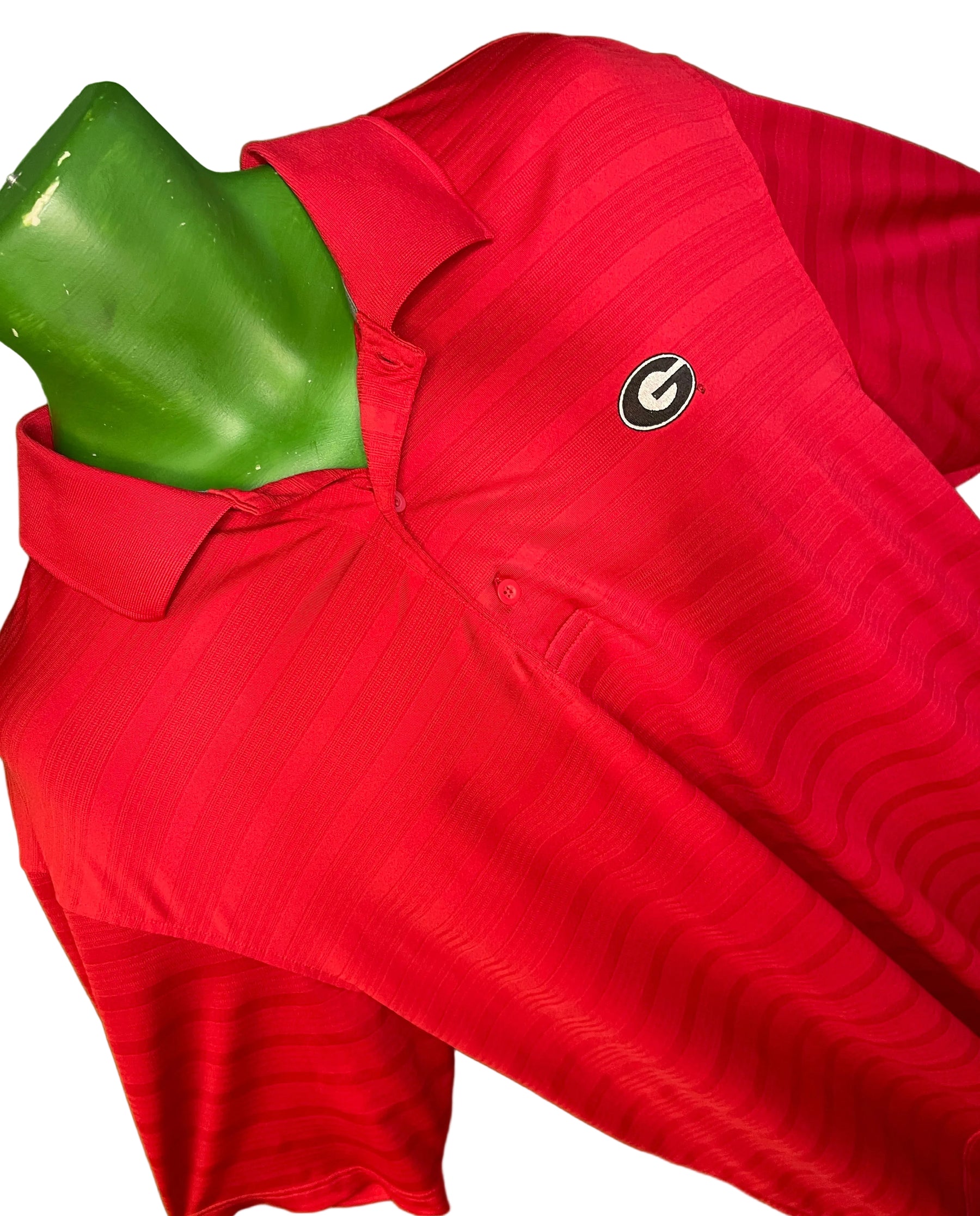 NCAA Georgia Bulldogs Champion Textured Pattern Polo Golf Shirt Men's X-Large