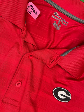NCAA Georgia Bulldogs Champion Textured Pattern Polo Golf Shirt Men's X-Large