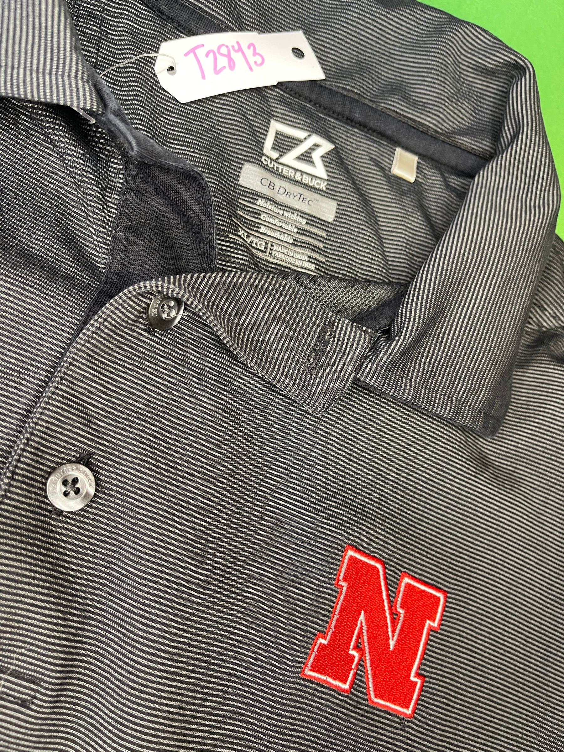 NCAA University of Nebraska Cornhuskers Collared Golf Polo Shirt Men's X-Large