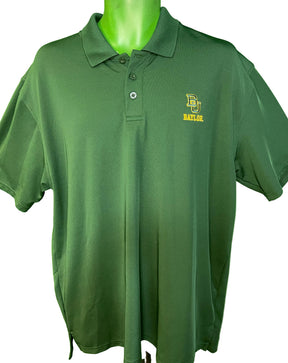 NCAA Baylor Bears Green Collared Golf Polo Shirt Men's Large