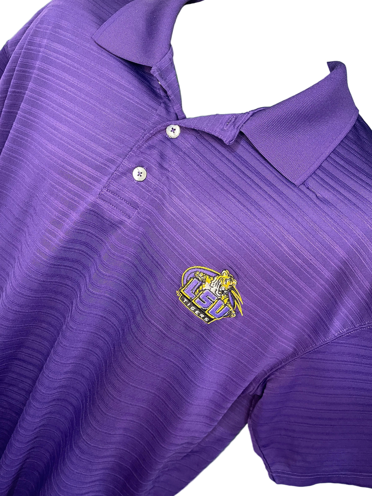 NCAA Louisiana State LSU Tigers Purple Polo / Golf Shirt Men's Large