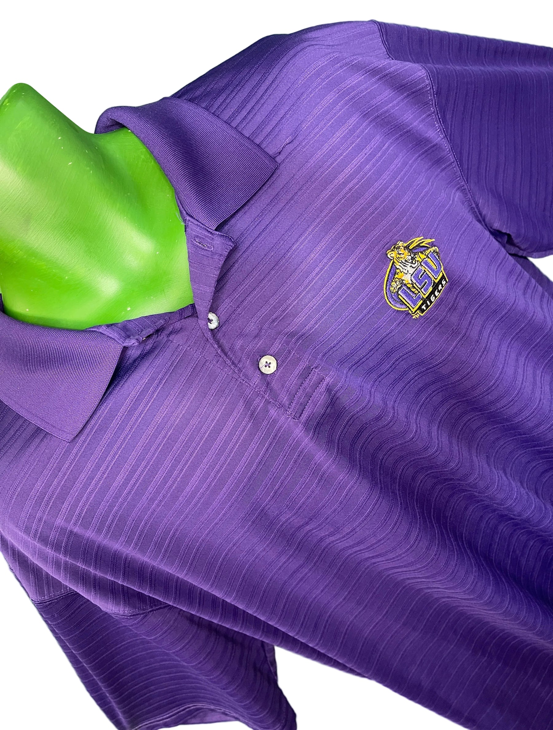 NCAA Louisiana State LSU Tigers Purple Polo / Golf Shirt Men's Large