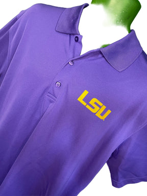 NCAA Louisiana State LSU Tigers Purple Polo / Golf Shirt Men's Large