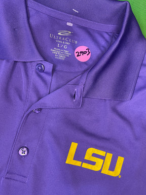 NCAA Louisiana State LSU Tigers Purple Polo / Golf Shirt Men's Large