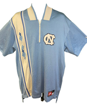 NCAA North Carolina Tar Heels Vintage 1/4 Zip S/S Dressy Shirt Top Men's Large