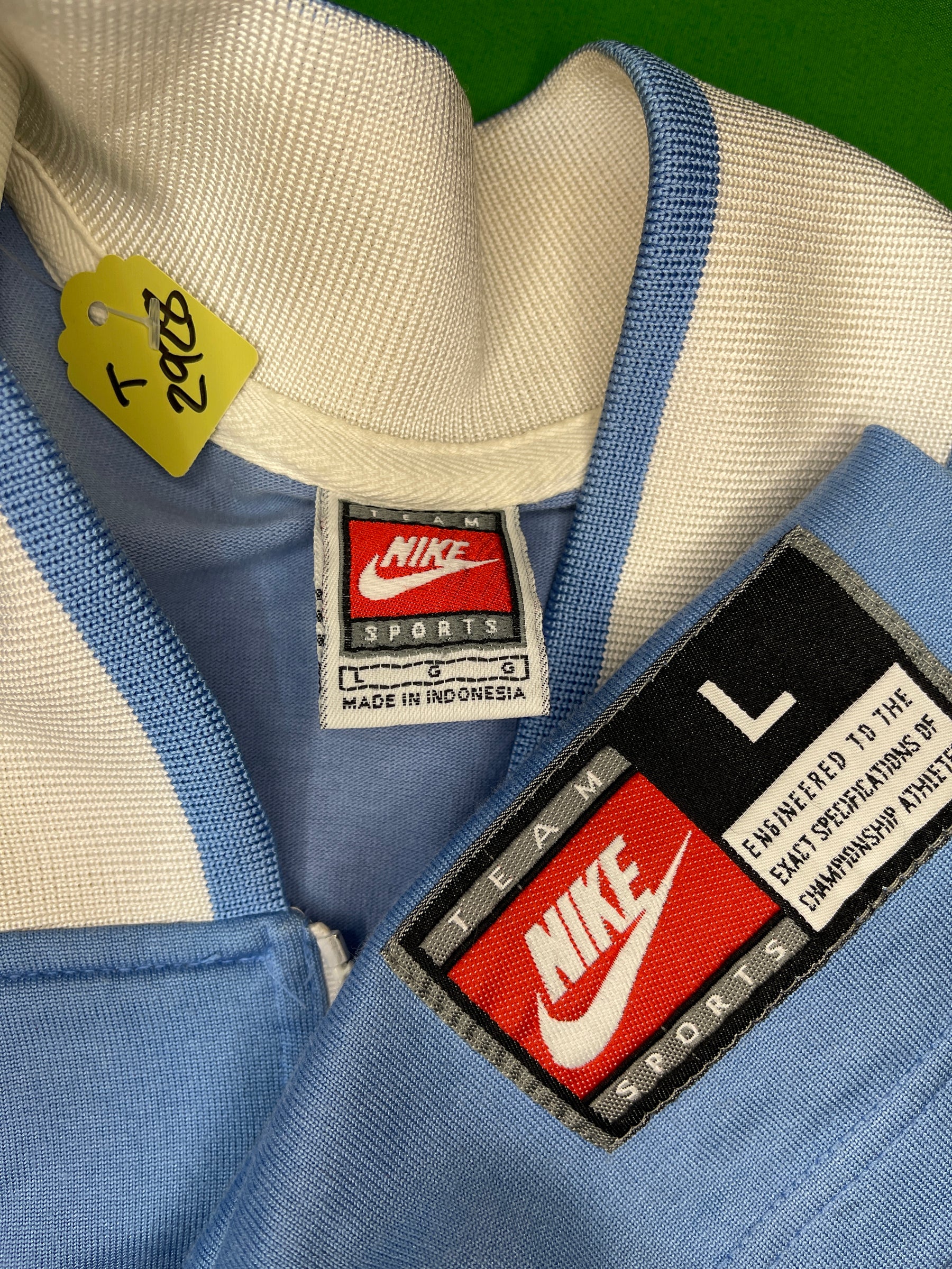 NCAA North Carolina Tar Heels Vintage 1/4 Zip S/S Dressy Shirt Top Men's Large