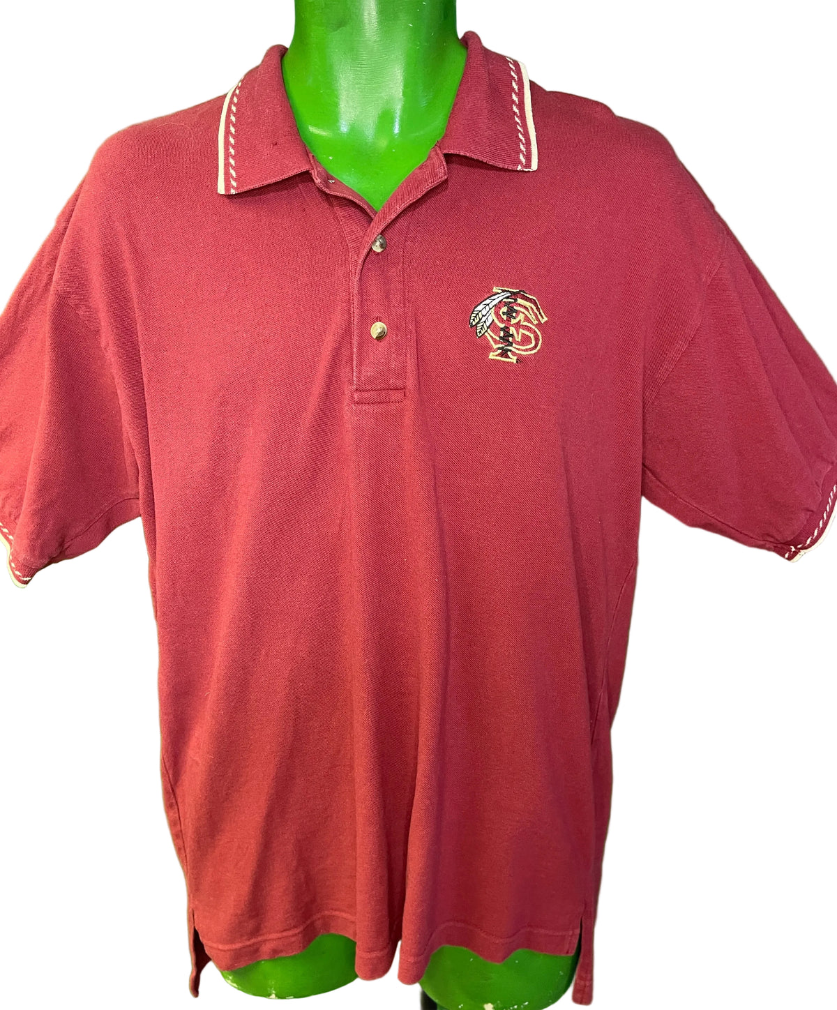 NCAA Florida State Seminoles Pique Golf Polo Shirt Men's Medium
