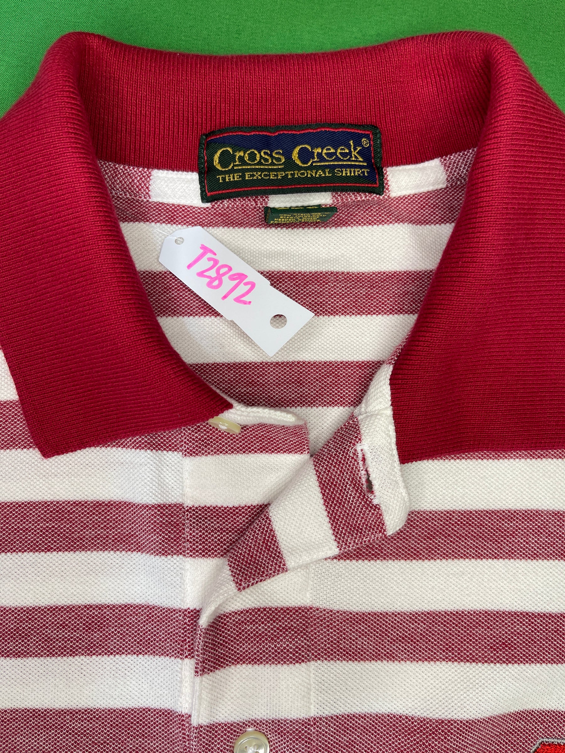 NCAA Ohio State University Buckeyes Striped Collared Golf Polo Shirt Men's Large