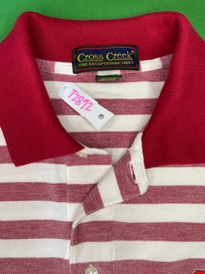 NCAA Ohio State University Buckeyes Striped Collared Golf Polo Shirt Men's Large