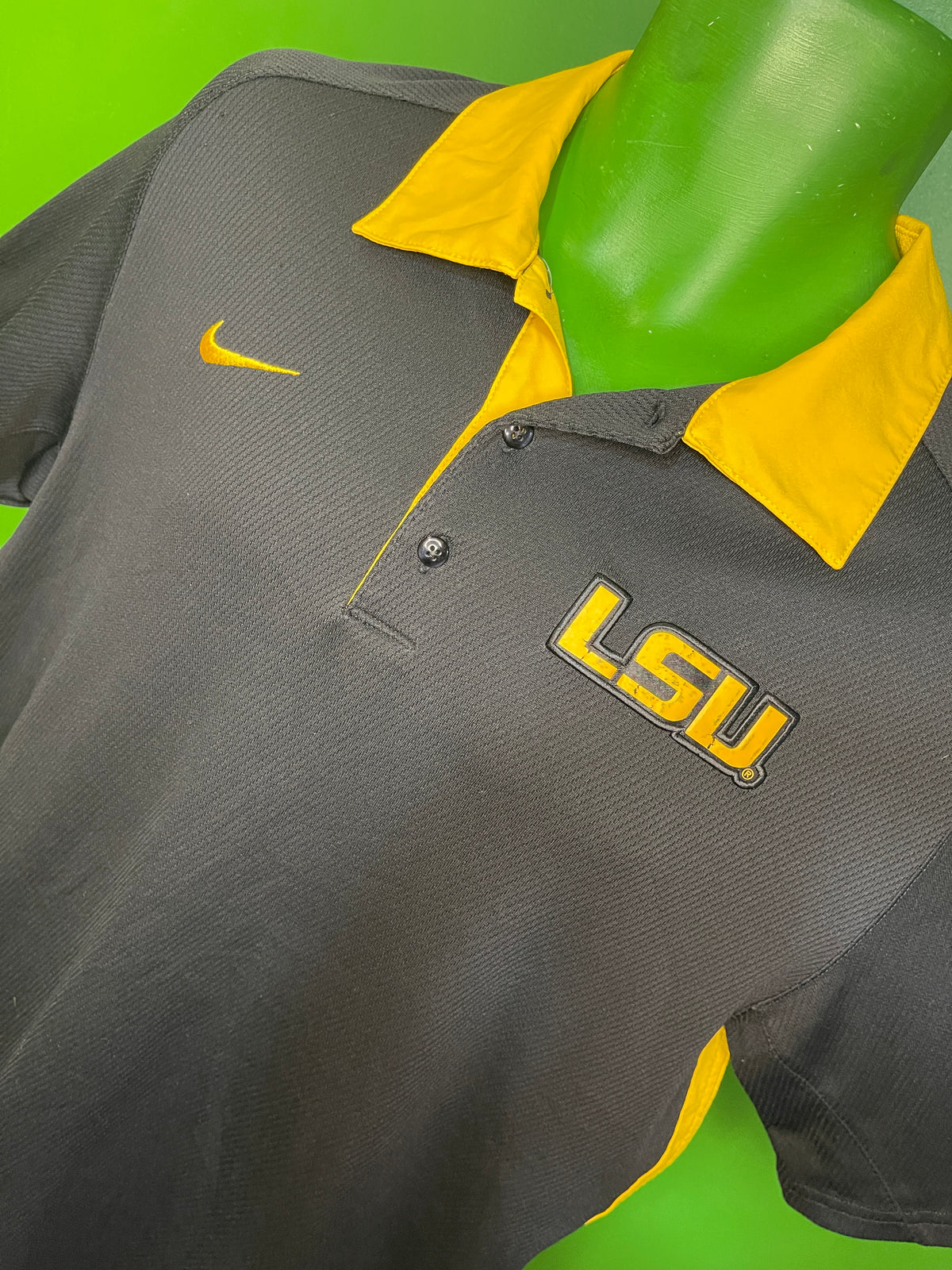 NCAA Louisiana State University Tigers Collared Golf Polo Shirt Men's Medium
