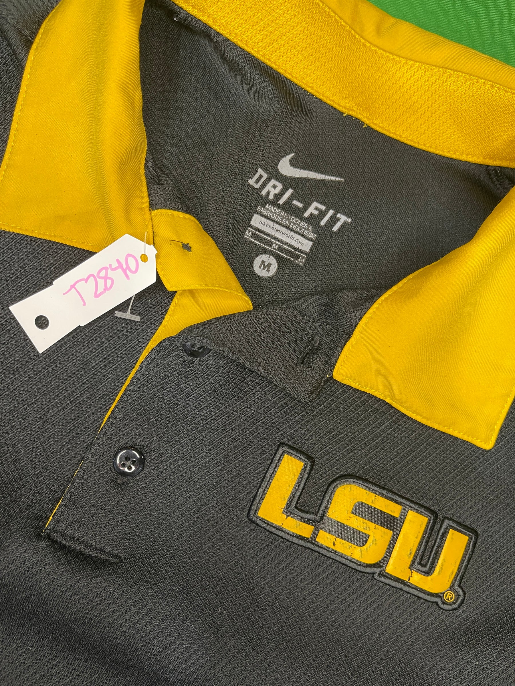 NCAA Louisiana State University Tigers Collared Golf Polo Shirt Men's Medium