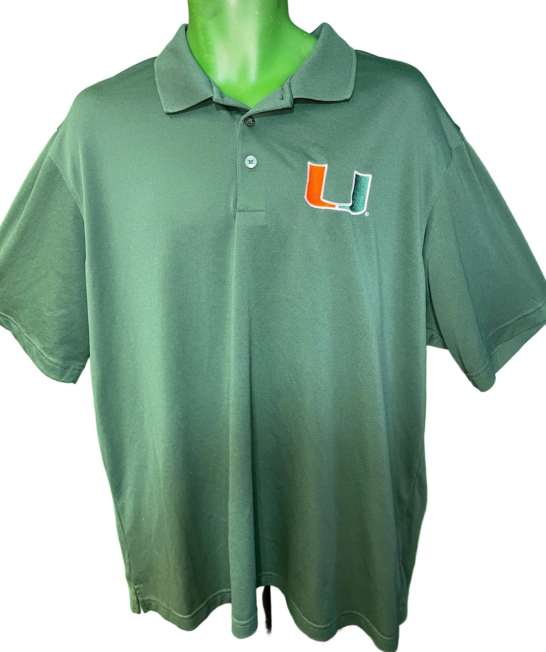 NCAA Miami Hurricanes Pique Golf Polo Shirt Men's X-Large