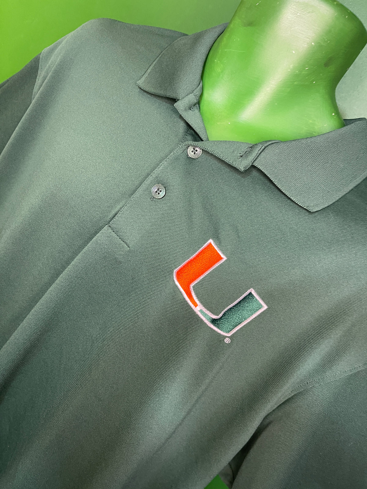 NCAA Miami Hurricanes Pique Golf Polo Shirt Men's X-Large