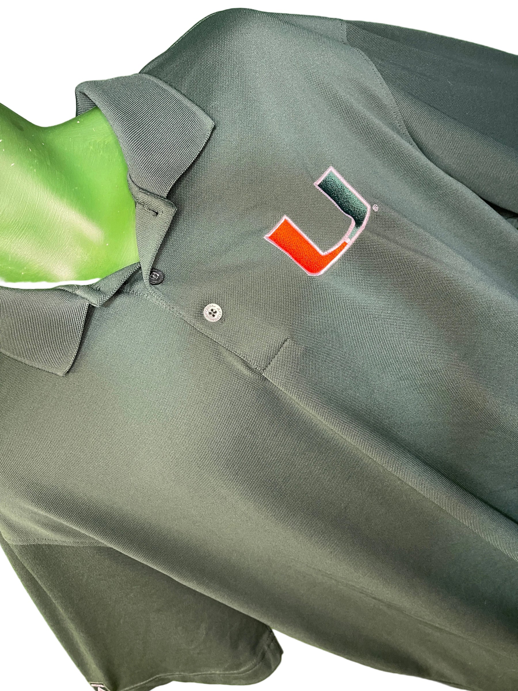 NCAA Miami Hurricanes Pique Golf Polo Shirt Men's X-Large