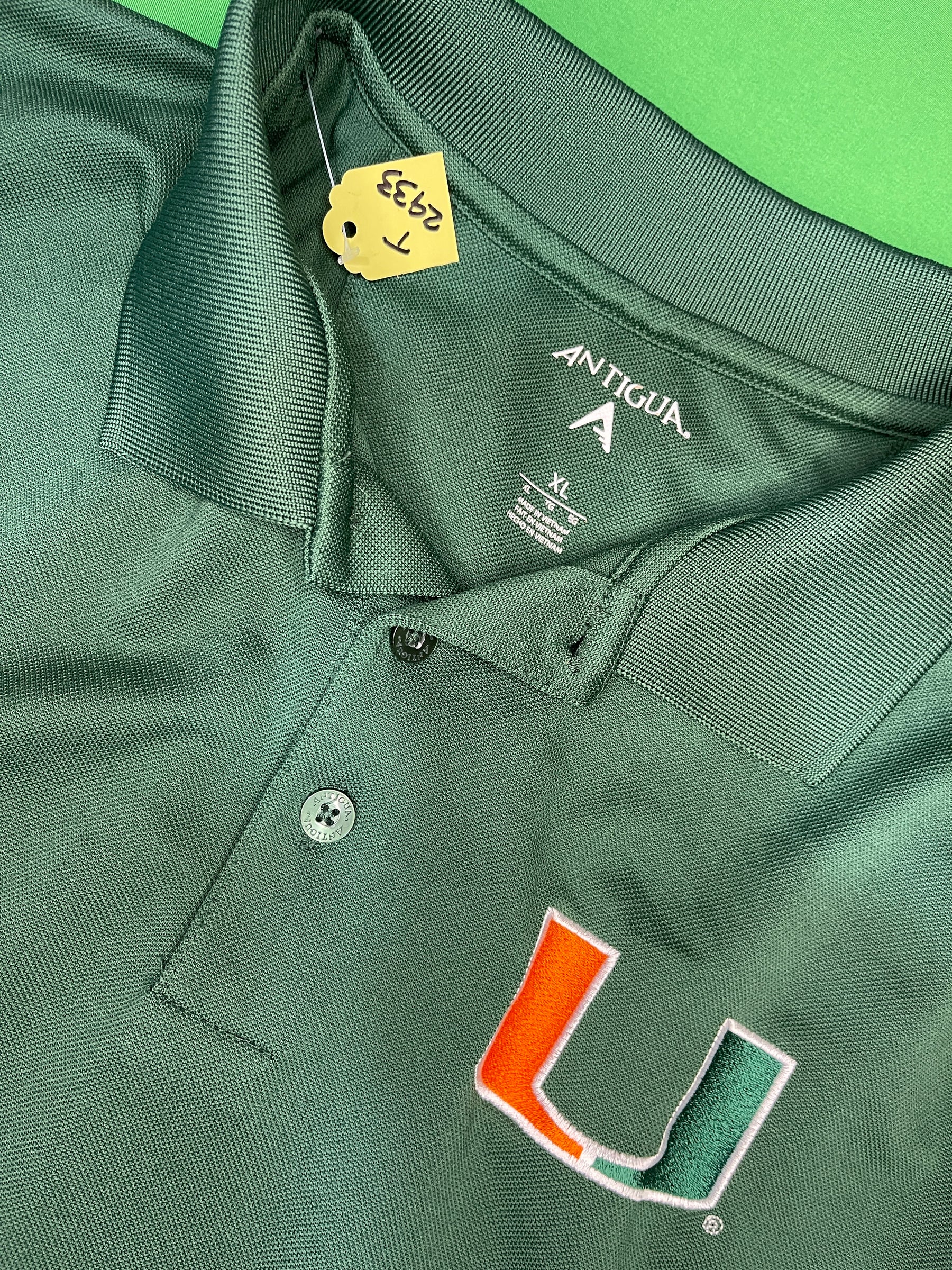 NCAA Miami Hurricanes Pique Golf Polo Shirt Men's X-Large