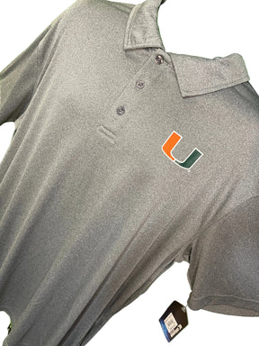 NCAA Miami Hurricanes Colosseum Grey Golf Polo Shirt Men's 2X-Large NWT