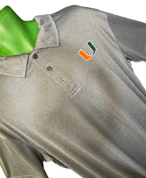 NCAA Miami Hurricanes Colosseum Grey Golf Polo Shirt Men's 2X-Large NWT