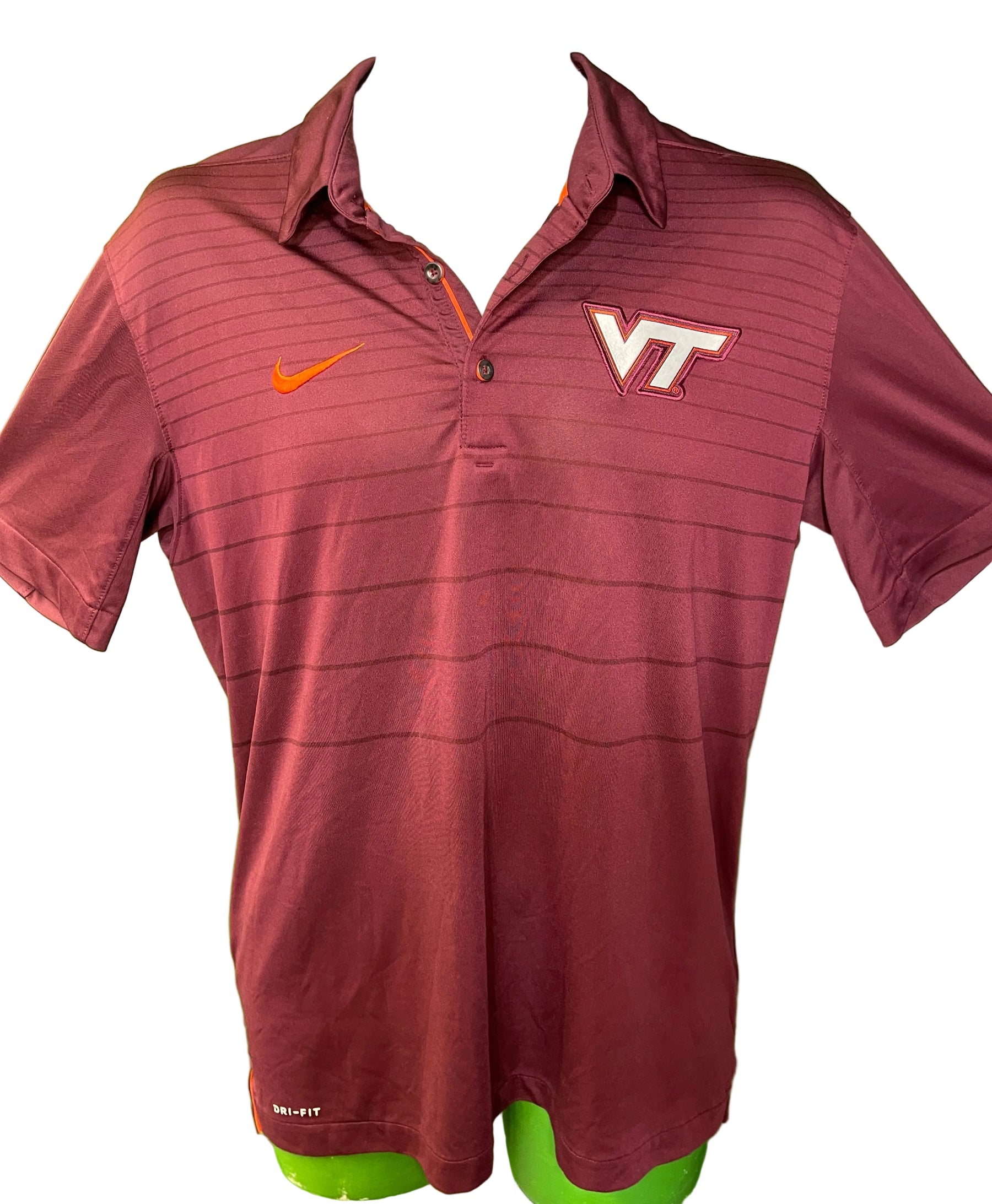 NCAA Virginia Tech Hokies Dri-Fit Golf Polo Shirt Men's Medium