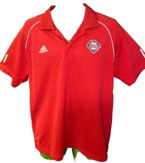 MLB Philadelphia Phillies Adidas Golf Polo Shirt Men's Medium