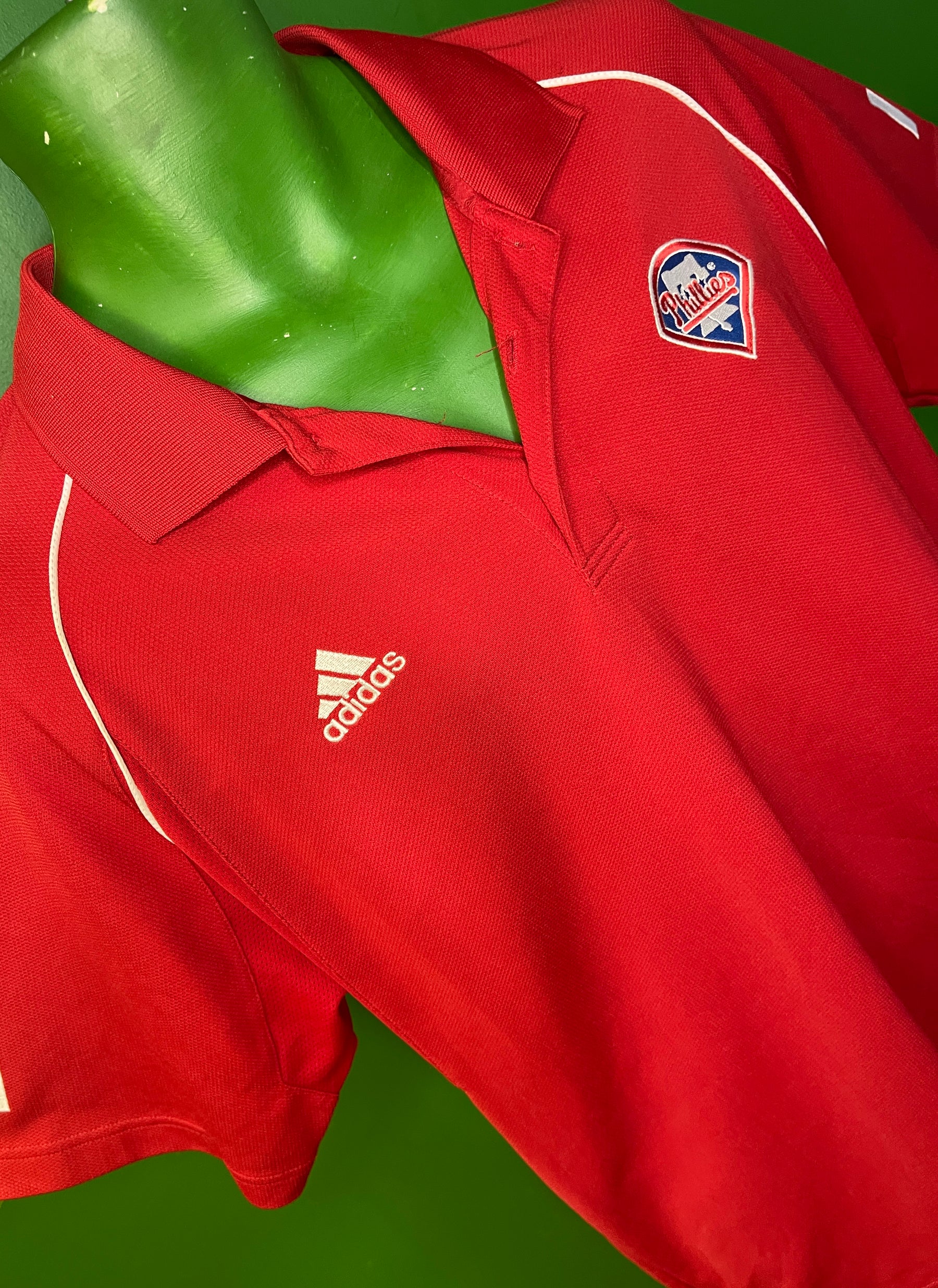 MLB Philadelphia Phillies Adidas Golf Polo Shirt Men's Medium
