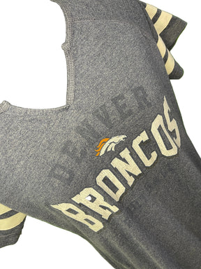 NFL Denver Broncos Heathered V-Neck Short Sleeve Shirt Women's Medium